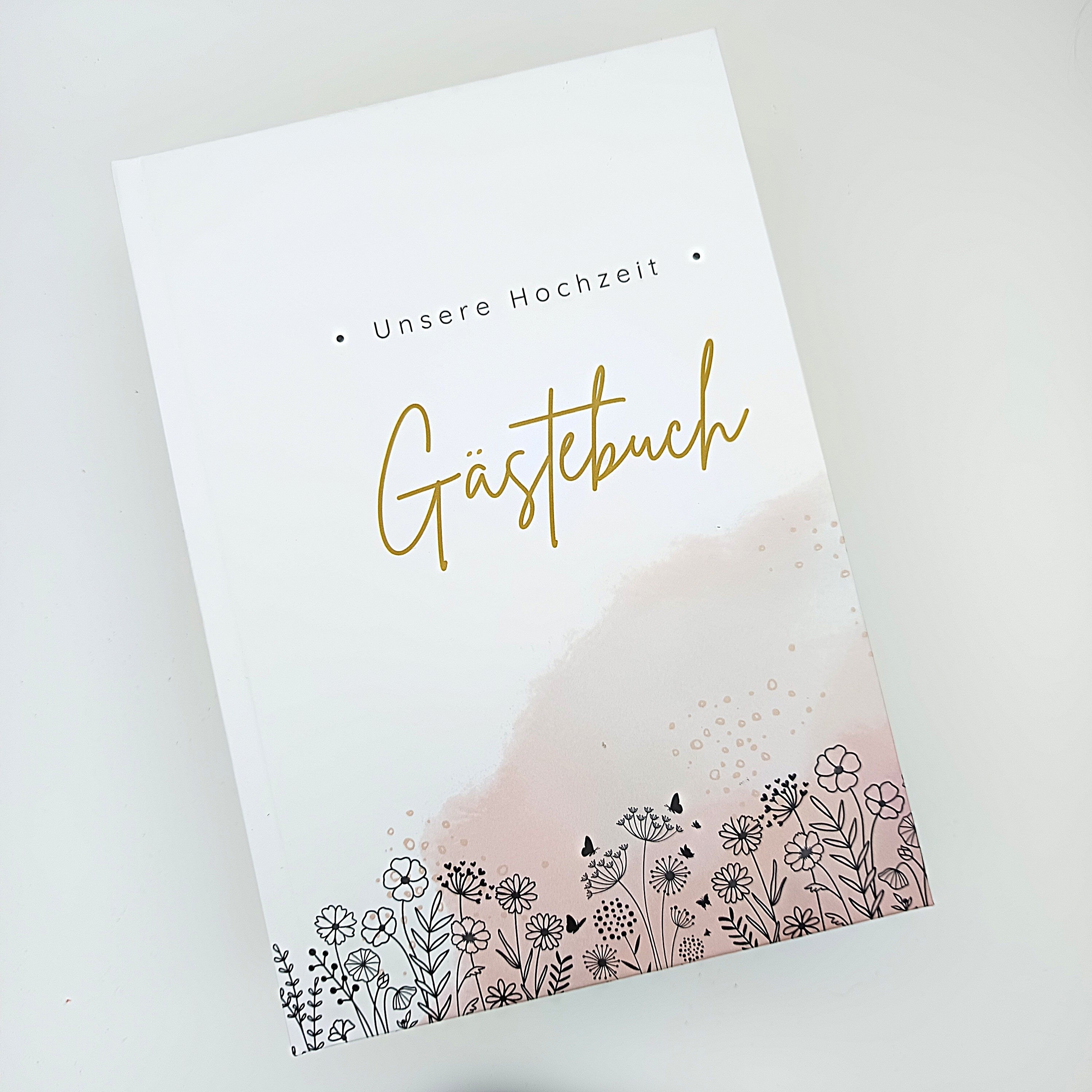 Gästebuch Hochzeit Wildblumen Erinnerungsbuch für Hochzeitsgäste