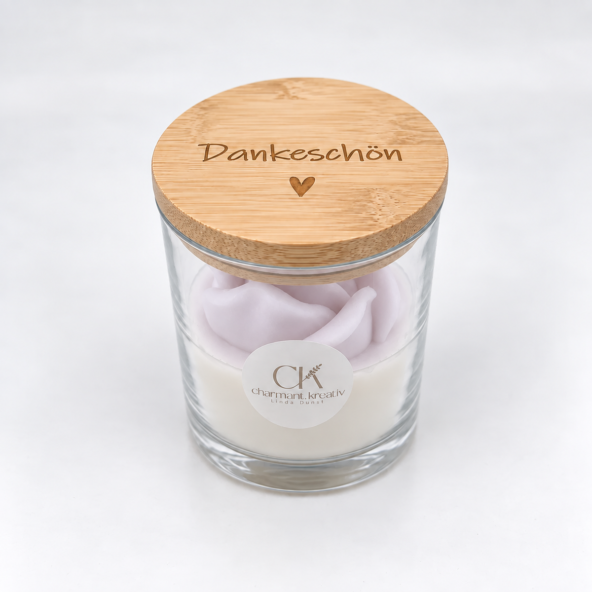 Sojawachskerze kleines Dankeschön | Rose Flieder