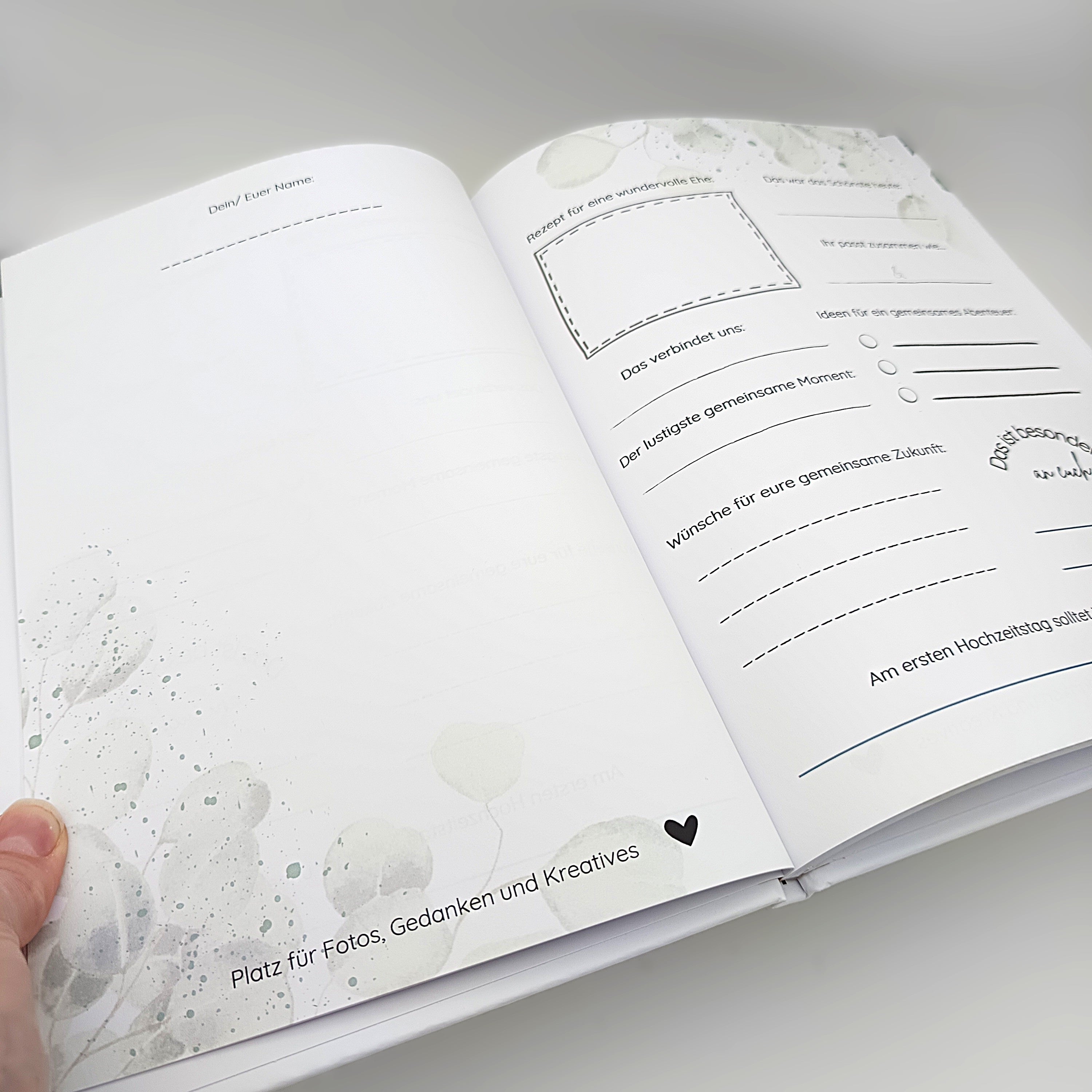 Gästebuch Hochzeit Eukalyptus Erinnerungsbuch Hochzeit