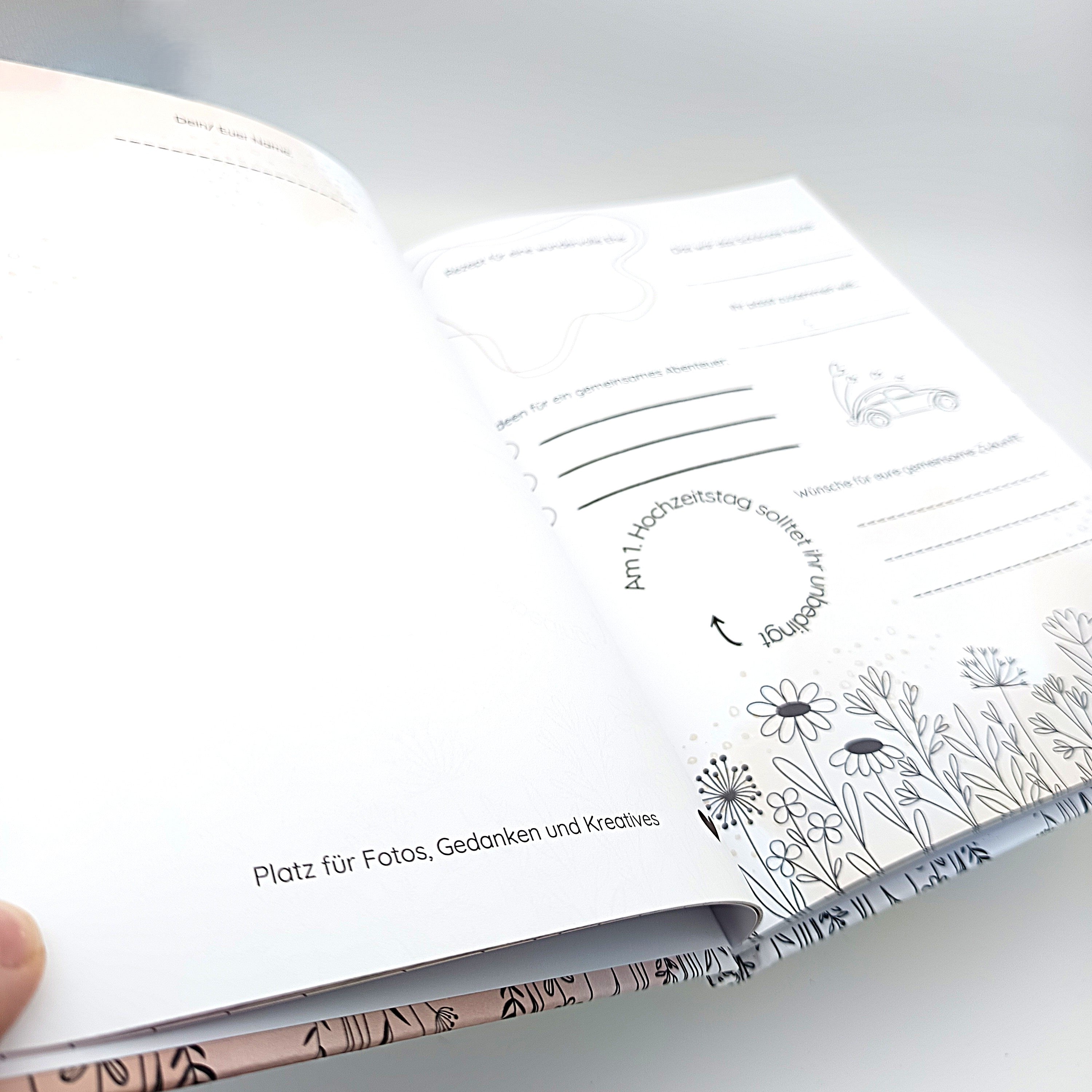 Gästebuch Hochzeit Wildblumen Erinnerungsbuch für Hochzeitsgäste