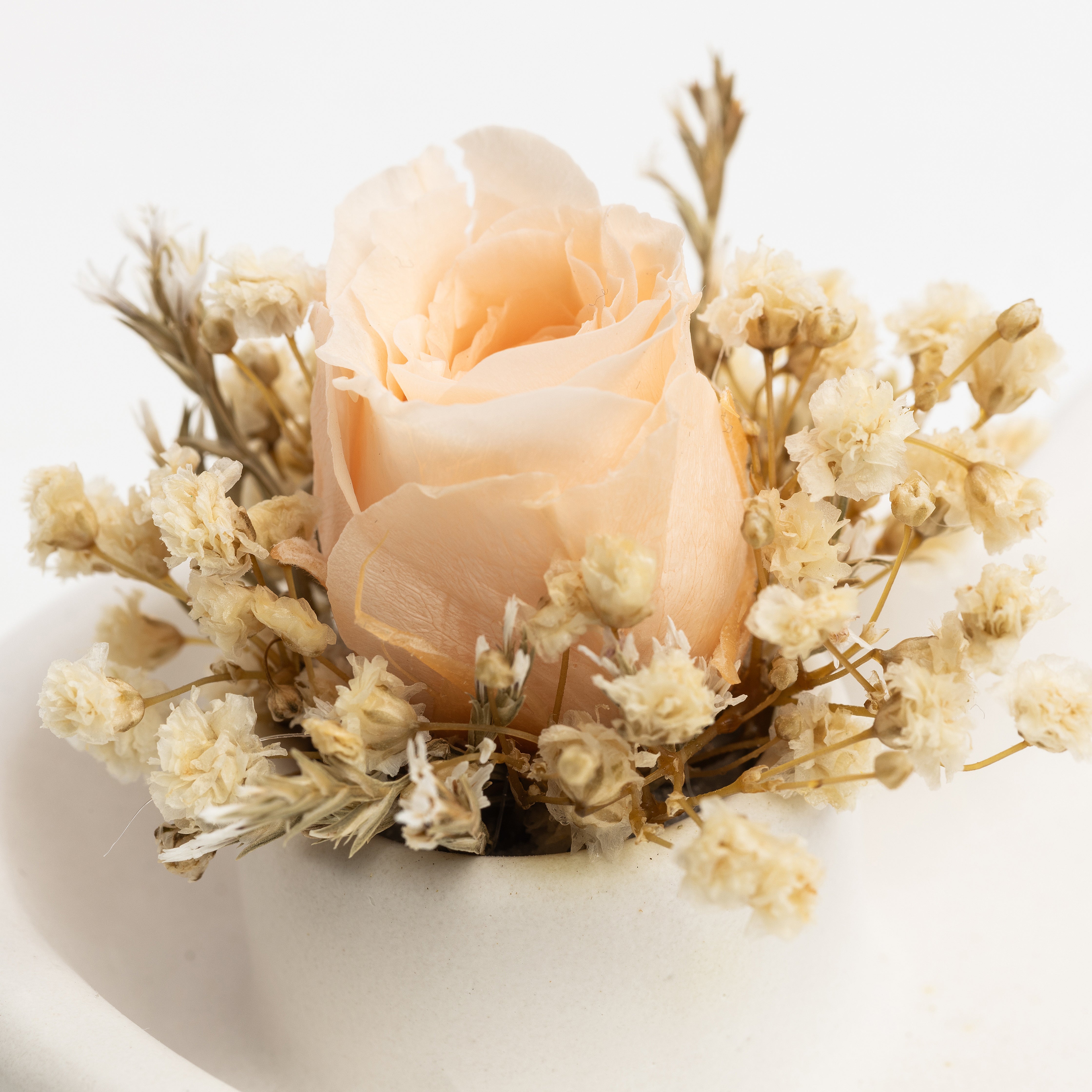 SINNLICH Herz-Ringschale Rose Pfirsichfarben | Ringhalter für Eheringe