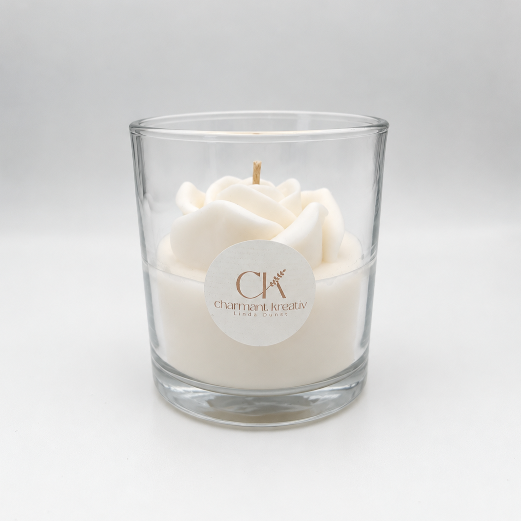 Sojawachskerze kleines Dankeschön | Rose