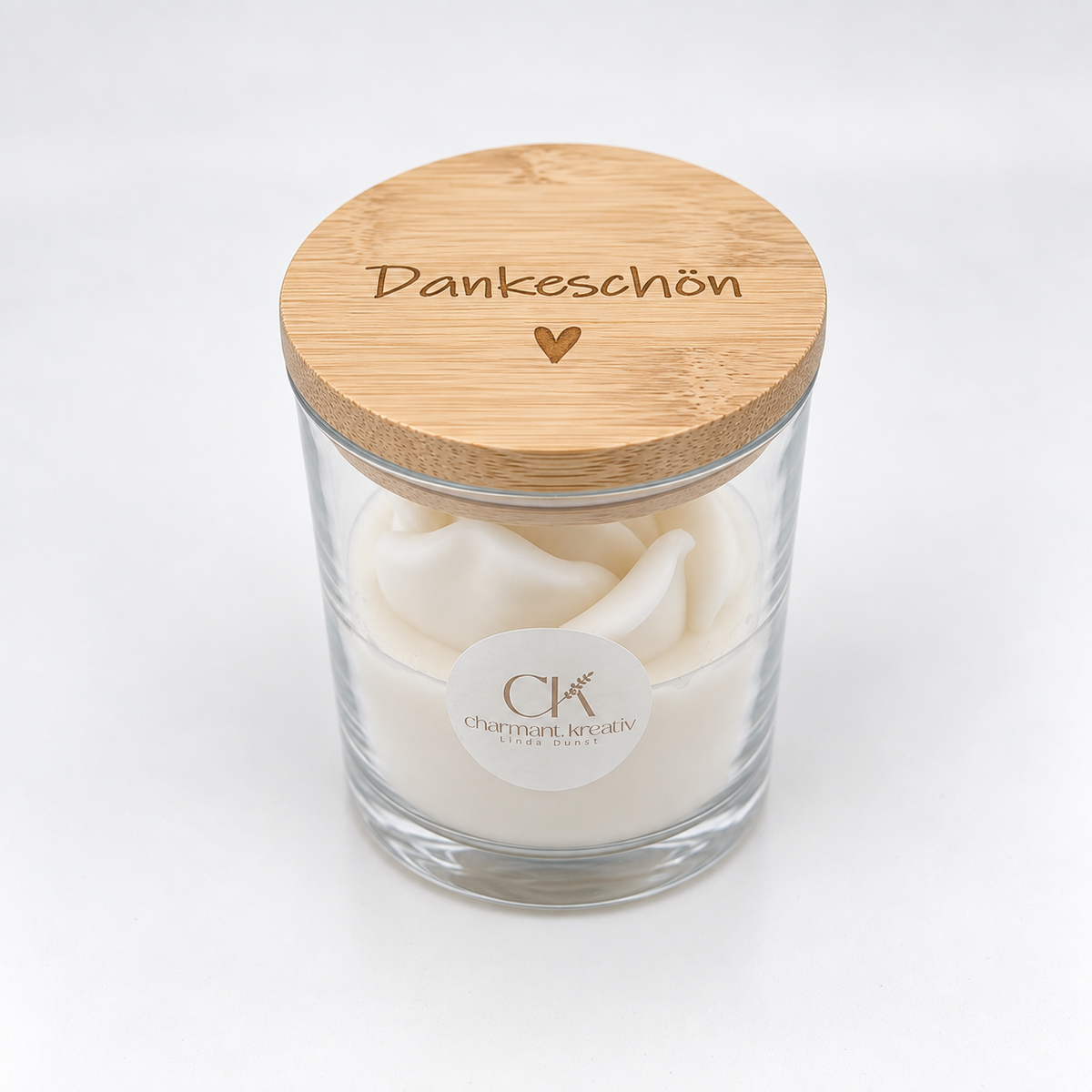 Sojawachskerze kleines Dankeschön | Rose